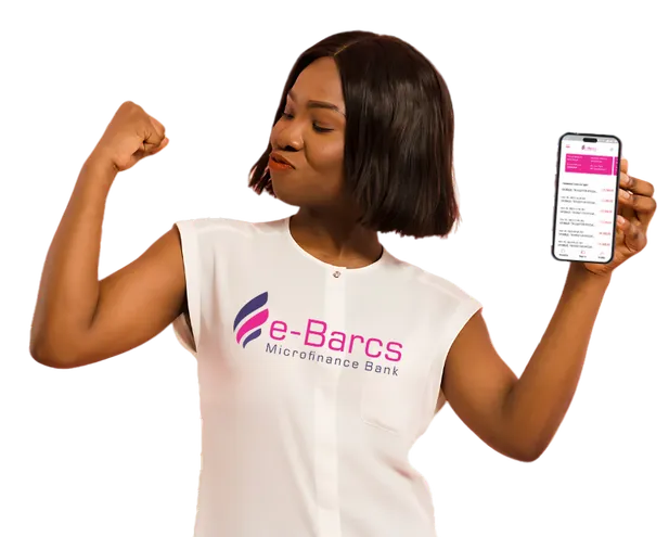 a woman holding a phone